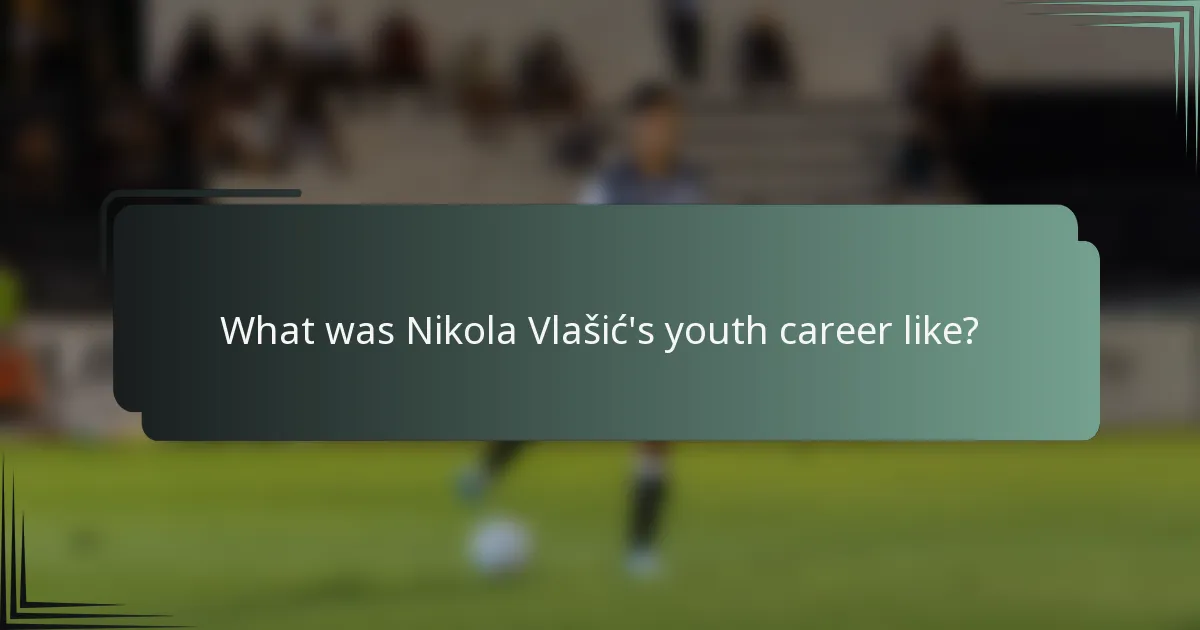 What was Nikola Vlašić's youth career like?
